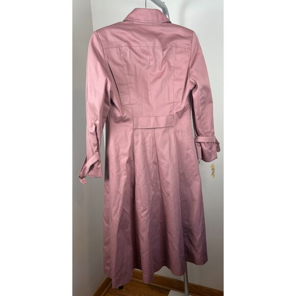 NWT NOS Vintage Fleet Street Women's Size 6 Pink Trench Coat Hong Kong S 80s - Picture 3 of 7